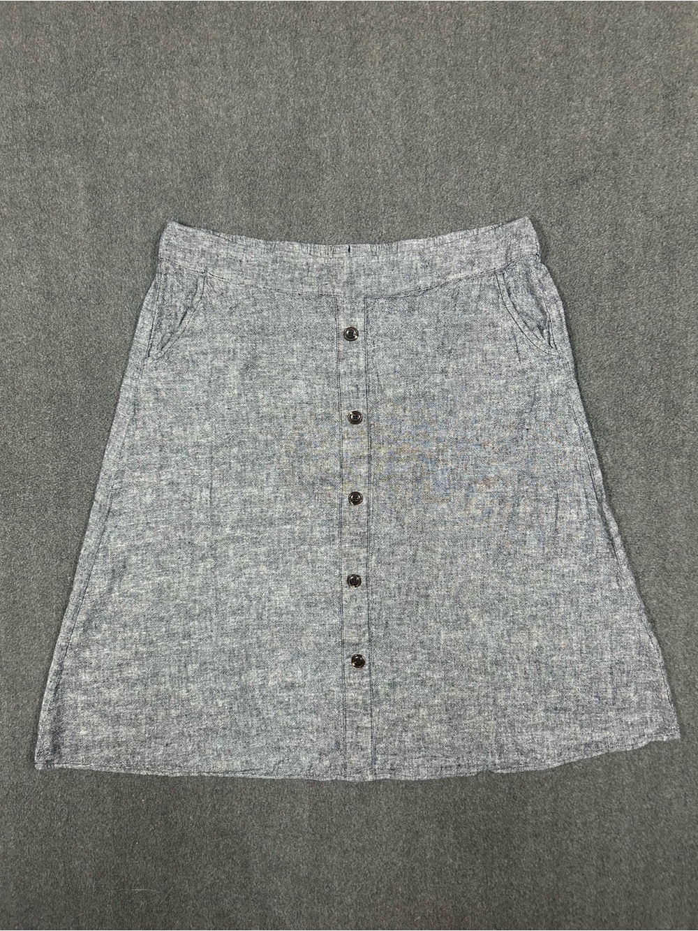 Christopher & Banks Light Heather Gray Midi Skirt